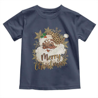 Funny Retro Black Santa Merry Christmas Leopard Toddler T Shirt - Wonder Print Shop