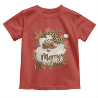 Funny Retro Black Santa Merry Christmas Leopard Toddler T Shirt - Wonder Print Shop