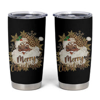 Funny Retro Black Santa Merry Christmas Leopard Tumbler Cup - Wonder Print Shop