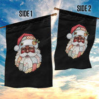 African American Christmas Retro Patchwork Black Santa Garden Flag - Wonder Print Shop
