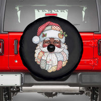 African American Christmas Retro Patchwork Black Santa Spare Tire Cover - Wonder Print Shop