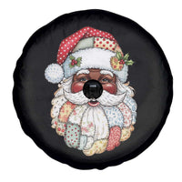 African American Christmas Retro Patchwork Black Santa Spare Tire Cover - Wonder Print Shop