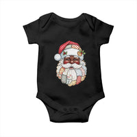 African American Christmas Retro Patchwork Black Santa Baby Onesie - Wonder Print Shop