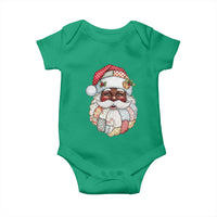 African American Christmas Retro Patchwork Black Santa Baby Onesie - Wonder Print Shop