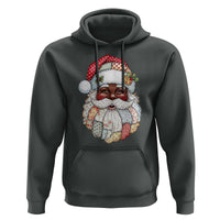 African American Christmas Retro Patchwork Black Santa Hoodie - Wonder Print Shop