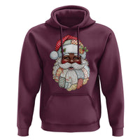 African American Christmas Retro Patchwork Black Santa Hoodie - Wonder Print Shop