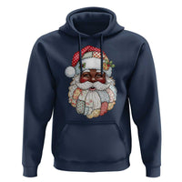 African American Christmas Retro Patchwork Black Santa Hoodie - Wonder Print Shop
