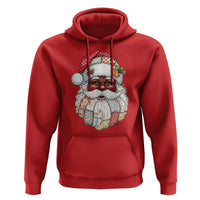 African American Christmas Retro Patchwork Black Santa Hoodie - Wonder Print Shop