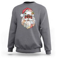 African American Christmas Retro Patchwork Black Santa Sweatshirt - Wonder Print Shop
