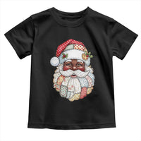 African American Christmas Retro Patchwork Black Santa Toddler T Shirt - Wonder Print Shop