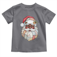 African American Christmas Retro Patchwork Black Santa Toddler T Shirt - Wonder Print Shop
