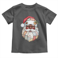 African American Christmas Retro Patchwork Black Santa Toddler T Shirt - Wonder Print Shop