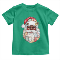 African American Christmas Retro Patchwork Black Santa Toddler T Shirt - Wonder Print Shop