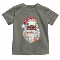 African American Christmas Retro Patchwork Black Santa Toddler T Shirt - Wonder Print Shop