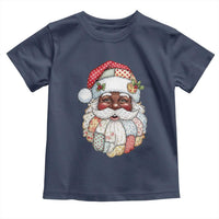 African American Christmas Retro Patchwork Black Santa Toddler T Shirt - Wonder Print Shop
