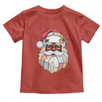 African American Christmas Retro Patchwork Black Santa Toddler T Shirt - Wonder Print Shop
