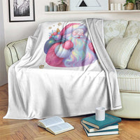 Iridescent Christmas Santa Printed Coquette Xmas Throw Blanket - Wonder Print Shop