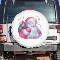 Iridescent Christmas Santa Printed Coquette Xmas Spare Tire Cover - Wonder Print Shop