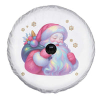 Iridescent Christmas Santa Printed Coquette Xmas Spare Tire Cover - Wonder Print Shop