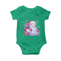 Iridescent Christmas Santa Printed Coquette Xmas Baby Onesie - Wonder Print Shop