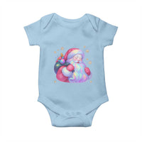 Iridescent Christmas Santa Printed Coquette Xmas Baby Onesie - Wonder Print Shop