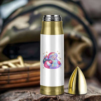 Iridescent Christmas Santa Printed Coquette Xmas Bullet Tumbler - Wonder Print Shop
