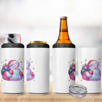 Iridescent Christmas Santa Printed Coquette Xmas 4 in 1 Can Cooler Tumbler - Wonder Print Shop