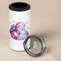 Iridescent Christmas Santa Printed Coquette Xmas 4 in 1 Can Cooler Tumbler - Wonder Print Shop