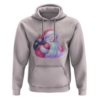 Iridescent Christmas Santa Printed Coquette Xmas Hoodie - Wonder Print Shop