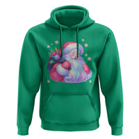 Iridescent Christmas Santa Printed Coquette Xmas Hoodie - Wonder Print Shop