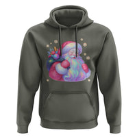 Iridescent Christmas Santa Printed Coquette Xmas Hoodie - Wonder Print Shop