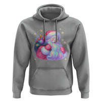 Iridescent Christmas Santa Printed Coquette Xmas Hoodie - Wonder Print Shop