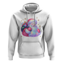 Iridescent Christmas Santa Printed Coquette Xmas Hoodie - Wonder Print Shop