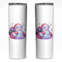 Iridescent Christmas Santa Printed Coquette Xmas Skinny Tumbler - Wonder Print Shop