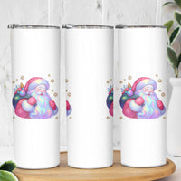 Iridescent Christmas Santa Printed Coquette Xmas Skinny Tumbler - Wonder Print Shop
