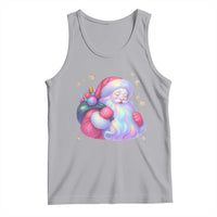 Iridescent Christmas Santa Printed Coquette Xmas Tank Top - Wonder Print Shop