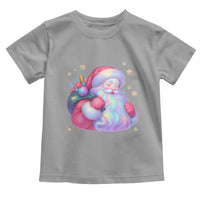 Iridescent Christmas Santa Printed Coquette Xmas Toddler T Shirt - Wonder Print Shop