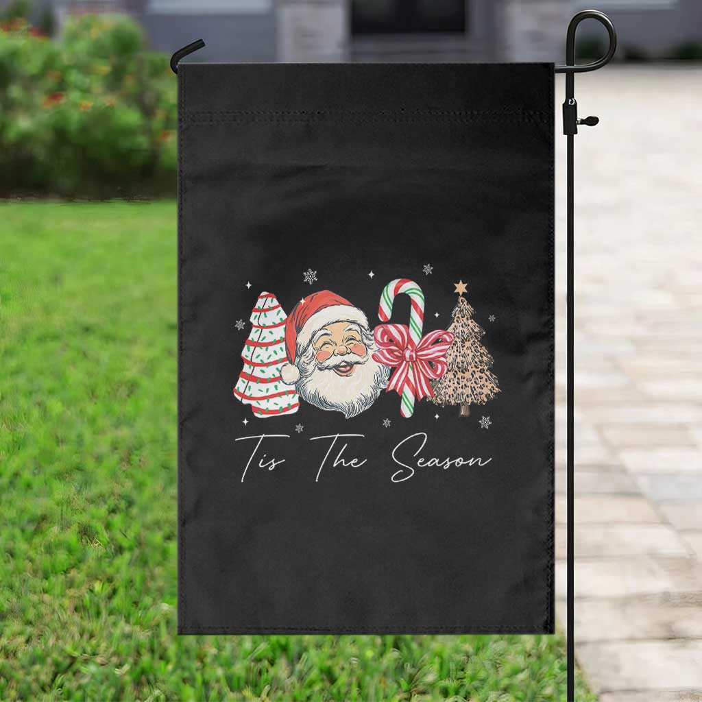 Funny Tis The Season Christmas Garden Flag Xmas Holiday Family Matching Santa Xmas Tree - Wonder Print Shop