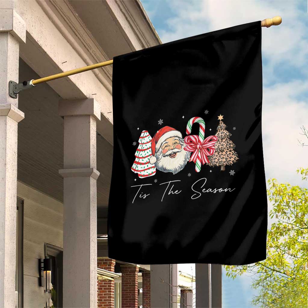 Funny Tis The Season Christmas Garden Flag Xmas Holiday Family Matching Santa Xmas Tree - Wonder Print Shop