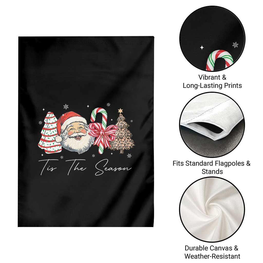 Funny Tis The Season Christmas Garden Flag Xmas Holiday Family Matching Santa Xmas Tree - Wonder Print Shop
