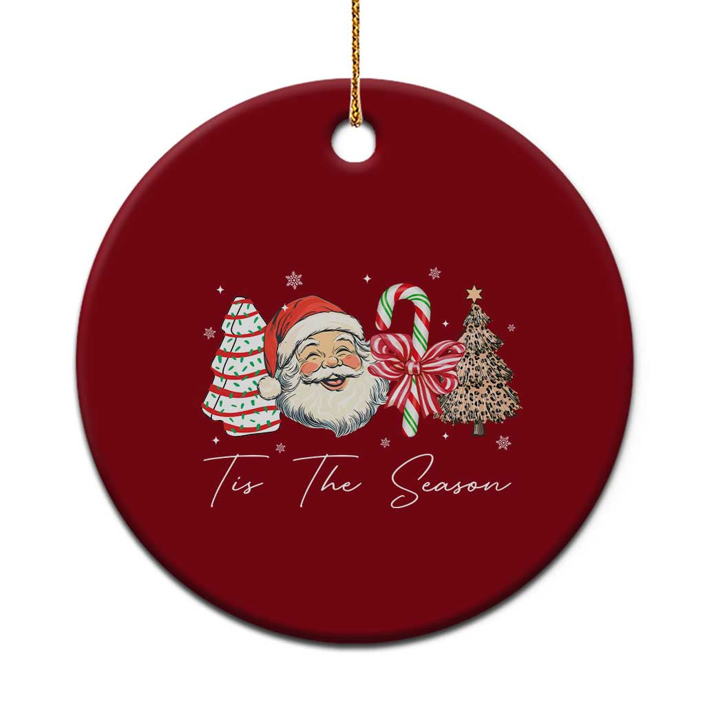 Funny Tis The Season Christmas Ceramic Ornament Xmas Holiday Family Matching Santa Xmas Tree - Wonder Print Shop