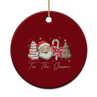 Funny Tis The Season Christmas Ceramic Ornament Xmas Holiday Family Matching Santa Xmas Tree - Wonder Print Shop