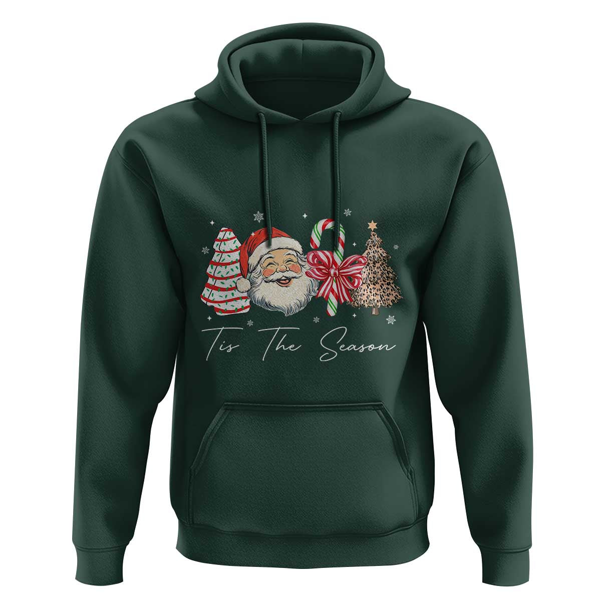 Funny Tis The Season Christmas Hoodie Xmas Holiday Family Matching Santa Xmas Tree - Wonder Print Shop