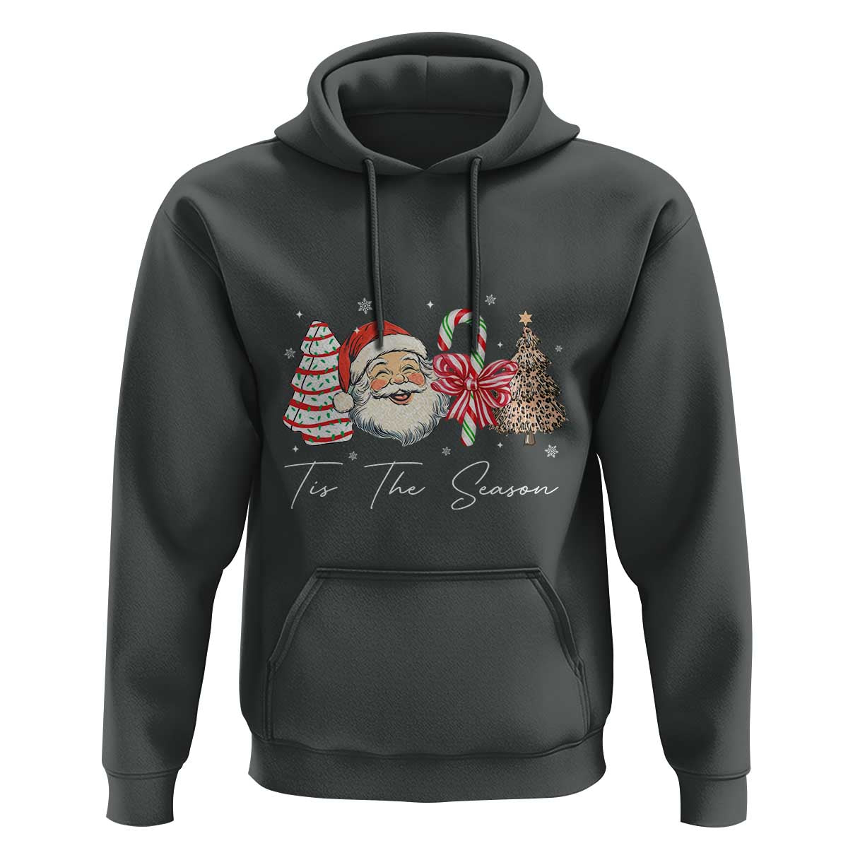 Funny Tis The Season Christmas Hoodie Xmas Holiday Family Matching Santa Xmas Tree - Wonder Print Shop