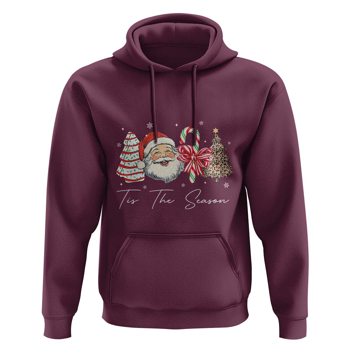 Funny Tis The Season Christmas Hoodie Xmas Holiday Family Matching Santa Xmas Tree - Wonder Print Shop