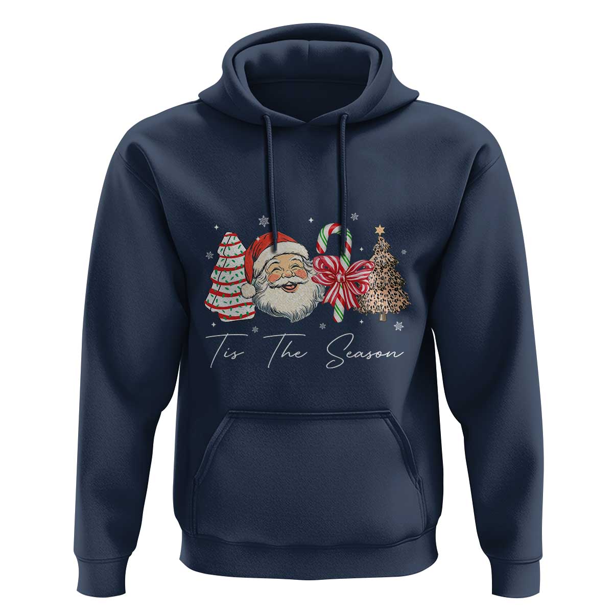 Funny Tis The Season Christmas Hoodie Xmas Holiday Family Matching Santa Xmas Tree - Wonder Print Shop