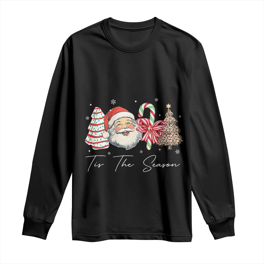 Funny Tis The Season Christmas Long Sleeve Shirt Xmas Holiday Family Matching Santa Xmas Tree - Wonder Print Shop