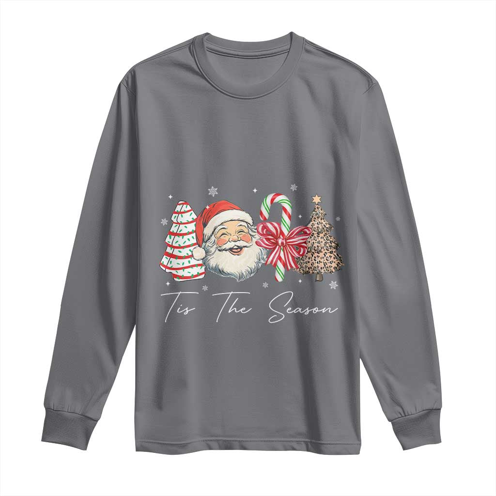 Funny Tis The Season Christmas Long Sleeve Shirt Xmas Holiday Family Matching Santa Xmas Tree - Wonder Print Shop