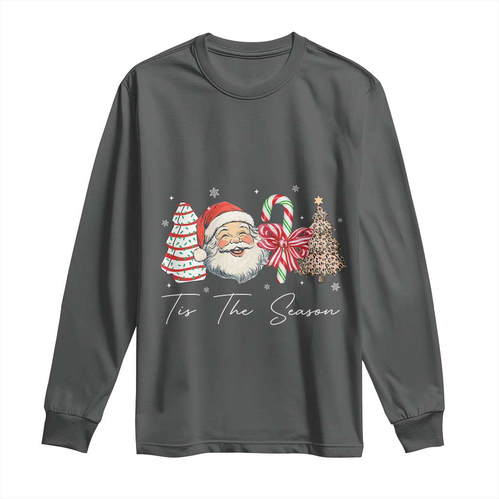 Funny Tis The Season Christmas Long Sleeve Shirt Xmas Holiday Family Matching Santa Xmas Tree - Wonder Print Shop