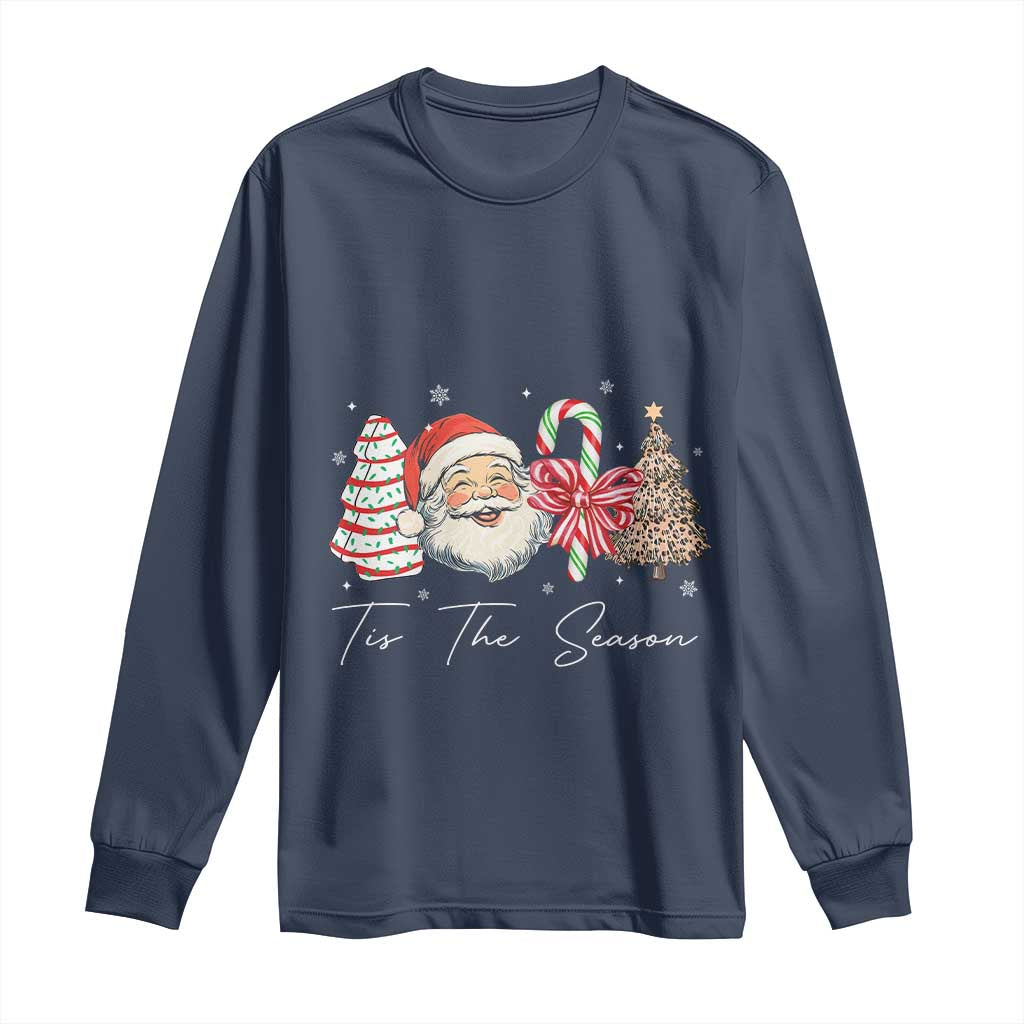 Funny Tis The Season Christmas Long Sleeve Shirt Xmas Holiday Family Matching Santa Xmas Tree - Wonder Print Shop